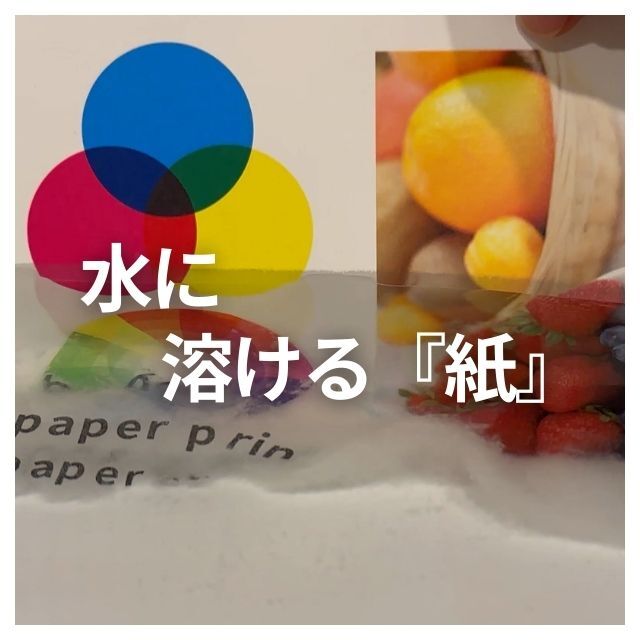 水に溶ける紙