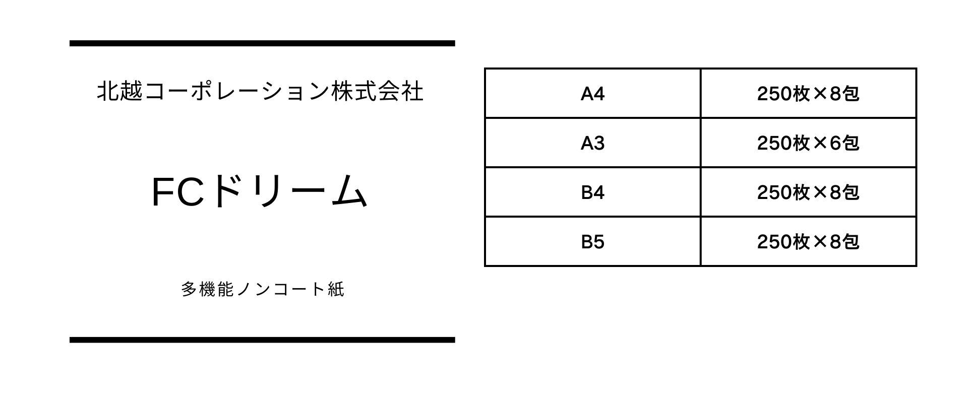 厚さのバリエーションが豊富なFCドリーム